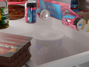 Refrigerator full of food Modelo 3D