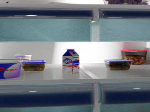 Refrigerator full of food Modelo 3D