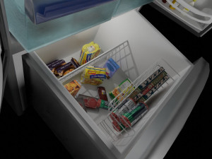Refrigerator full of food Modelo 3D