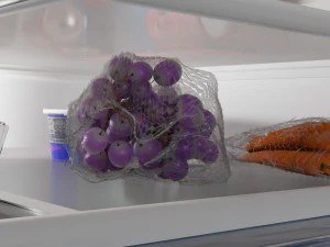 Refrigerator full of food 3D Model