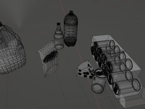 Refrigerator full of food 3D Model