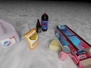Refrigerator full of food Modelo 3D