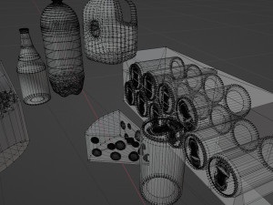 Refrigerator full of food Modelo 3D