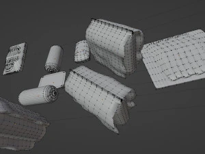 Refrigerator full of food 3D Model