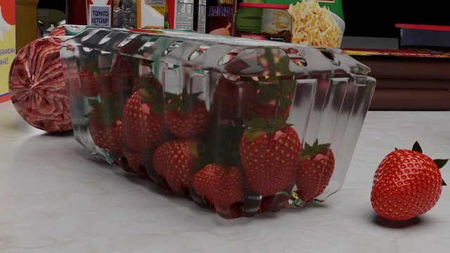 Verity of food all with unique textures and off brand labels 3Dモデル .c4d .max .obj .3ds .fbx .stl .blend 