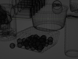 Verity of food all with unique textures and off brand labels 3Dモデル