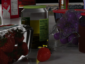 Verity of food all with unique textures and off brand labels 3Dモデル