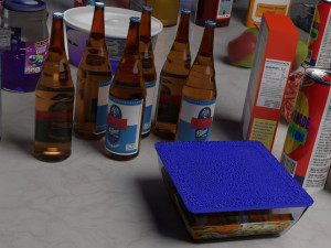 Verity of food all with unique textures and off brand labels 3Dモデル