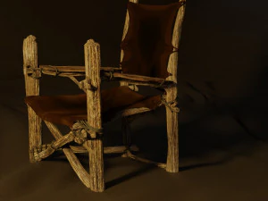 Poltrona primitiva qualcosa che Shrek avrebbe Low-poly Modello 3D