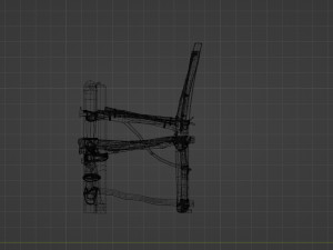 Primitive armchair something Shrek would have Low-poly 3D Модель