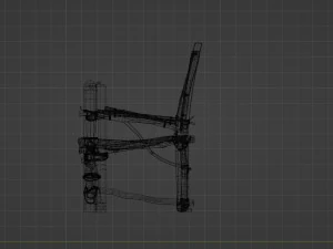 Primitive armchair something Shrek would have Low-poly 3D Model