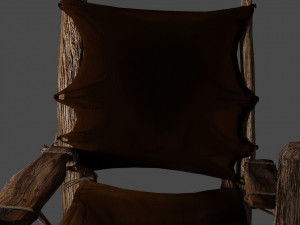 Primitive armchair something Shrek would have Low-poly 3D Модель