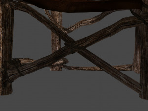 Primitive armchair something Shrek would have Low-poly 3D Модель