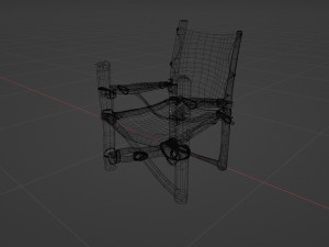 Primitive armchair something Shrek would have Low-poly 3D Модель