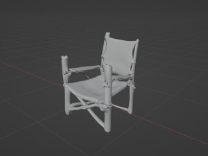 Primitive armchair something Shrek would have Low-poly 3D Модель