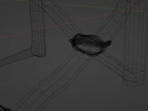 Primitive armchair something Shrek would have Low-poly 3D Model