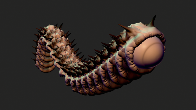 Worm Modelo 3D .c4d .max .obj .3ds .fbx .stl .blend 