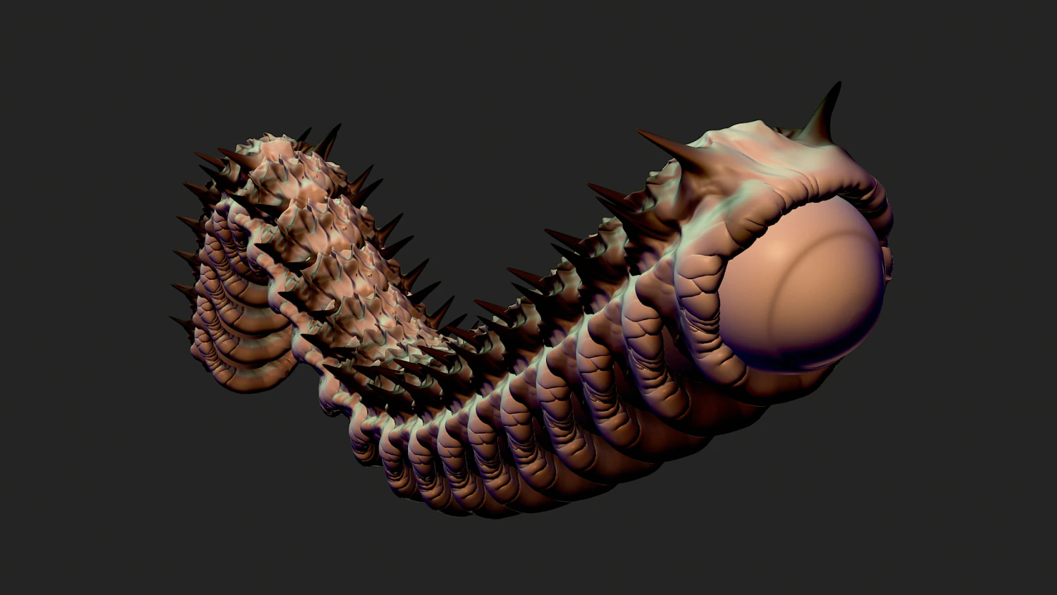 Worm 3D Model .c4d .max .obj .3ds .fbx .stl .blend 