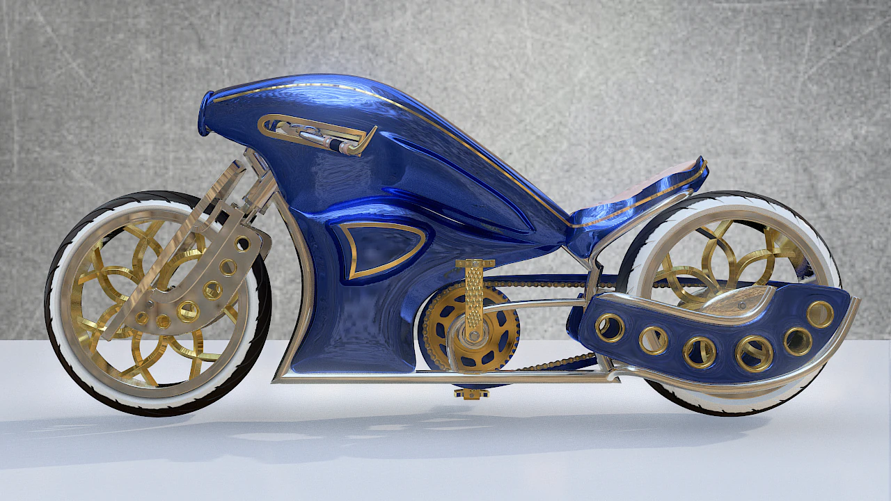 Bike Concept 3D Model .c4d .max .obj .3ds .fbx .stl .blend 