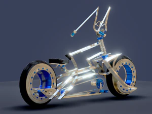 Chrome bike custom 3D Model