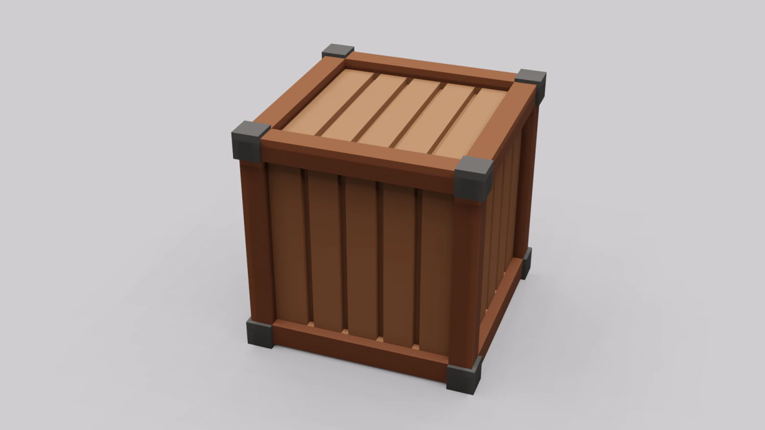 Box low poly 3D Model .c4d .max .obj .3ds .fbx .stl .blend