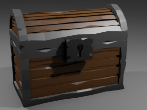 Wooden chest 3D Model