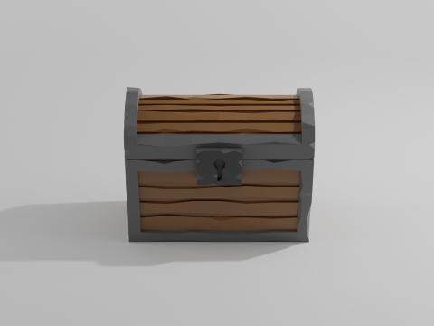 Wooden chest Model 3D