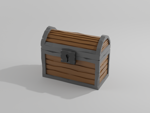 Wooden chest 3D 모델