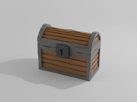 Wooden chest 3D Model