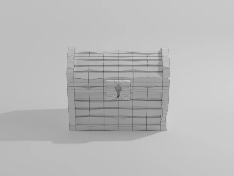 Wooden chest 3D Model