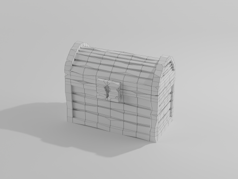 Wooden chest 3D 모델