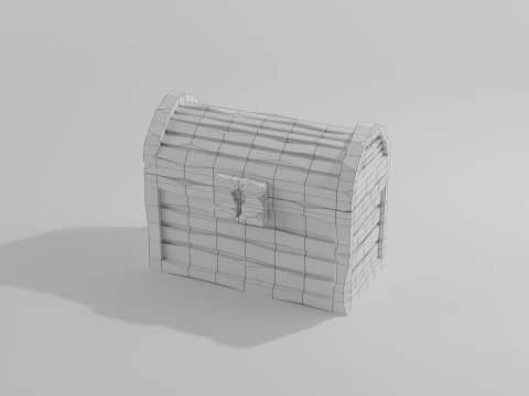 Wooden chest 3D Model