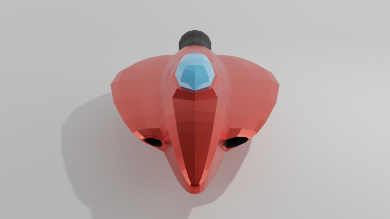 Simple spaceship low poly 3Dモデル .c4d .max .obj .3ds .fbx .stl .blend 