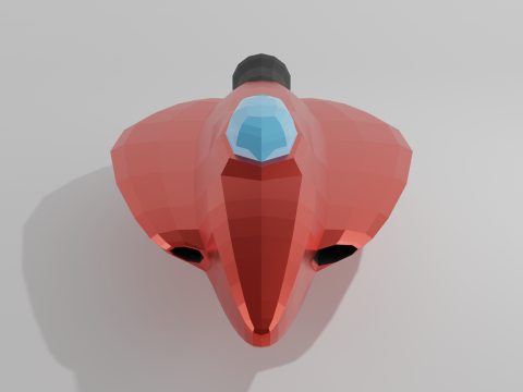 Simple spaceship low poly Modelo 3D