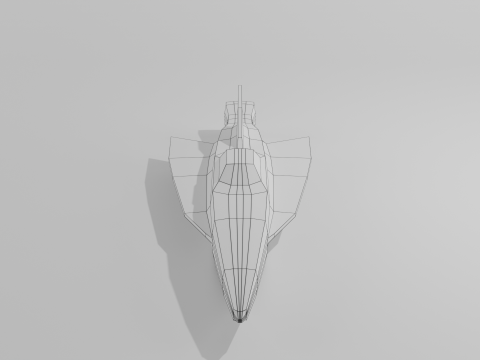 Spaceship low poly Modelo 3D