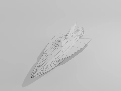 우주선 로우 폴리 3D 모델