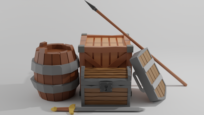 Medieval pack 3D Model .c4d .max .obj .3ds .fbx .stl .blend 