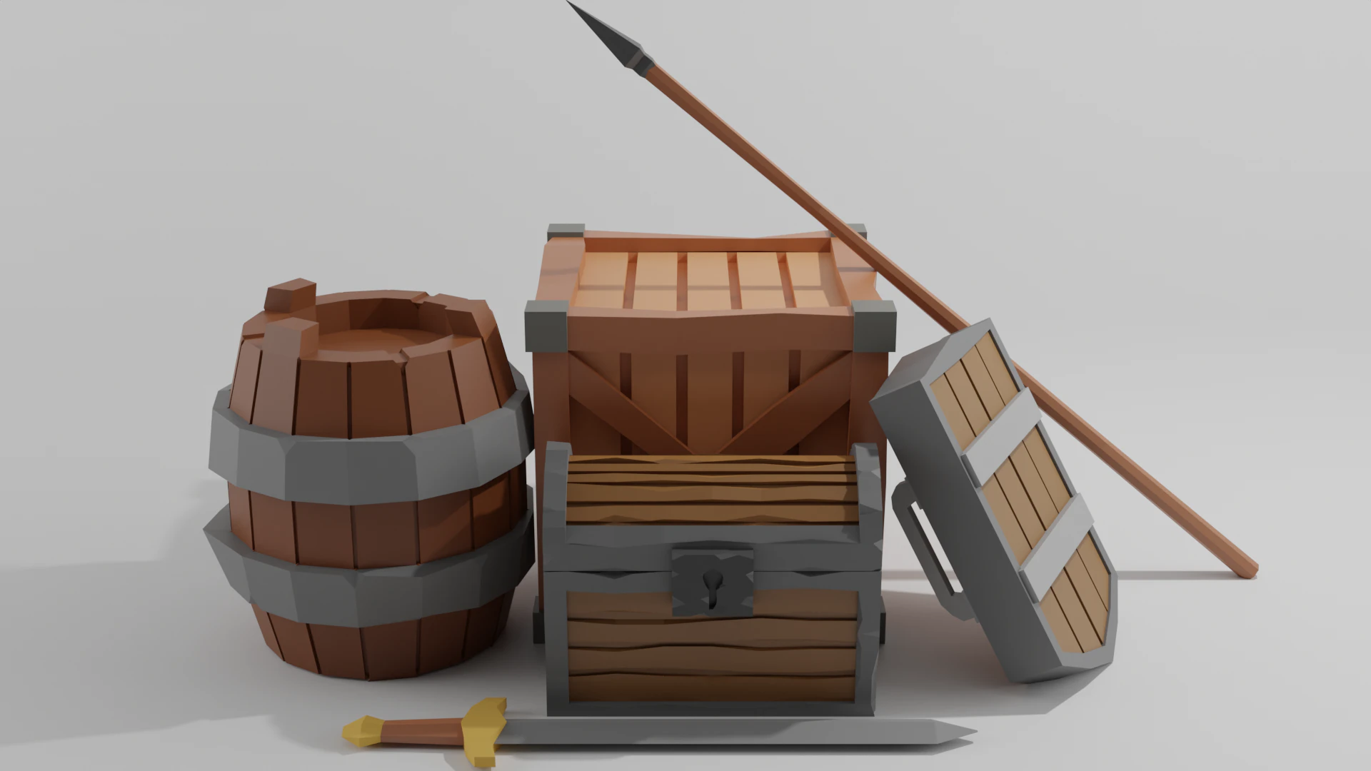 Medieval pack 3D Model .c4d .max .obj .3ds .fbx .stl .blend 