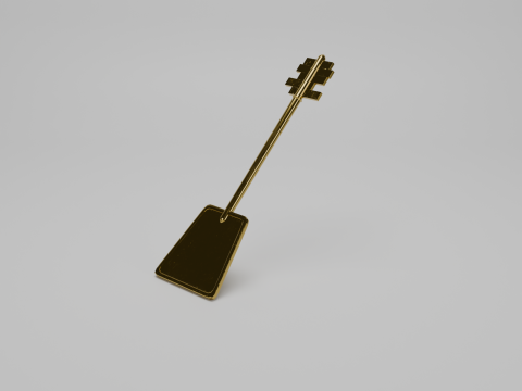 3D Key Model Low Poly Blender - GLB - FBX 3D Model