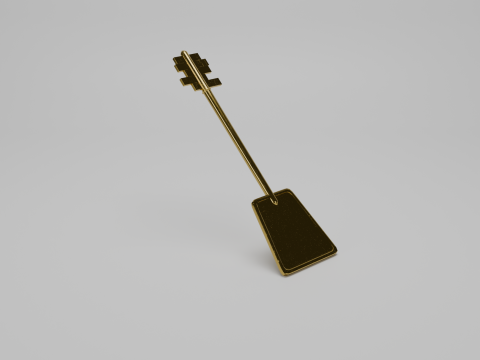 3D Key Model Low Poly Blender - GLB - FBX 3D Model