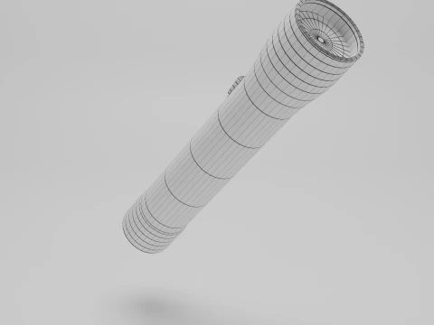 Flashlight Model Low Poly Blender - GLB - FBX 3D Model