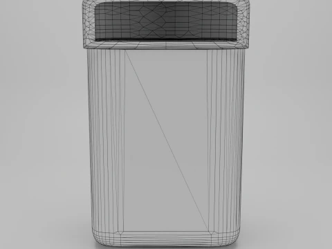 Trash Can Model Realistic Blender - GLB - FBX 3D Model