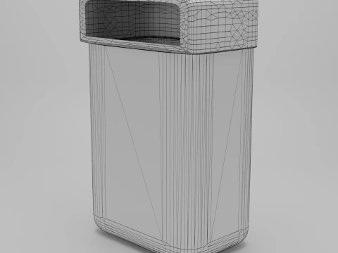 Trash Can Model Realistic Blender - GLB - FBX 3D Model