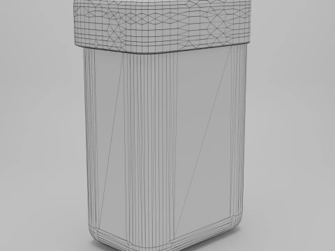 Trash Can Model Realistic Blender - GLB - FBX 3D Model
