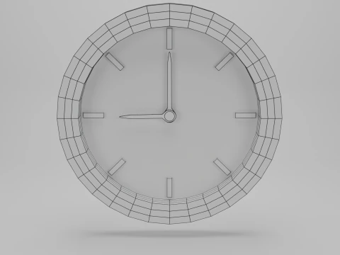 Orologio Modello Low Poly Blender - GLB - FBX Modello 3D