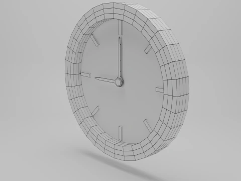 Orologio Modello Low Poly Blender - GLB - FBX Modello 3D