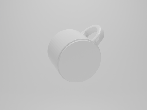 Set tazza da caff&egrave;, piattino, cucchiaio Modello 3D