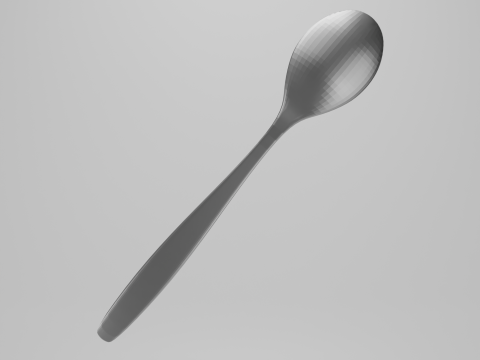 Set tazza da caff&egrave;, piattino, cucchiaio Modello 3D