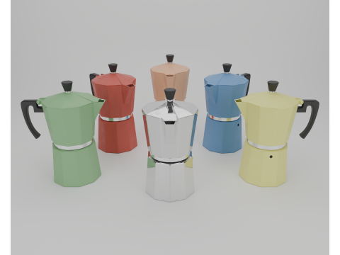 Cafetera Italiana Moka Pot Modelo 3D