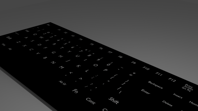 Keyboard 3D Model .c4d .max .obj .3ds .fbx .stl .blend 